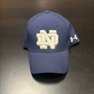 Under Armour Dark Blue Notre Dame Cap with Embroidered Logo